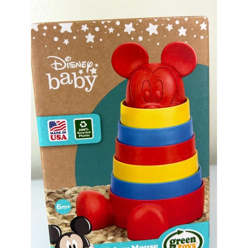 Disney Baby Mickey Mouse Plastic Stacker Toy 6mo+ New, Open Box Green Toys Gift